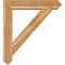 Ekena Millwork Traditional Arts and Crafts Rough Sawn Bracket w/ Offset Brace, Western Red Cedar, 8"W x 40"D x 44"H BKT0806X40X44TRA03RWR - alternate 3